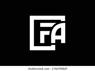 Initial Monogram Letter FA Logo Design Vector Template. FA Letter Logo Design