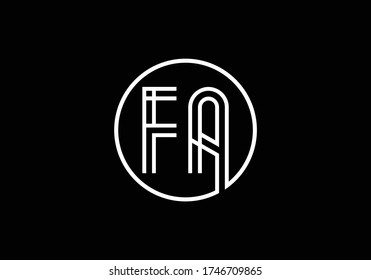 Initial Monogram Letter FA Logo Design Vector Template. FA Letter Logo Design