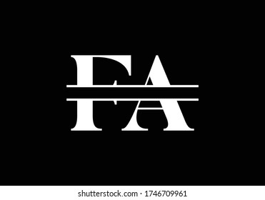 Initial Monogram Letter FA Logo Design Vector Template. FA Letter Logo Design