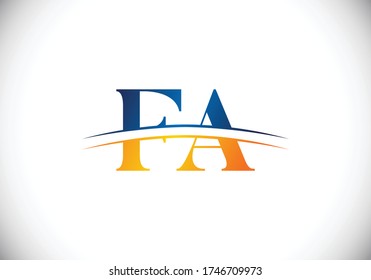 Initial Monogram Letter FA Logo Design Vector Template. FA Letter Logo Design
