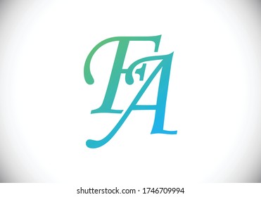 Initial Monogram Letter FA Logo Design Vector Template. FA Letter Logo Design