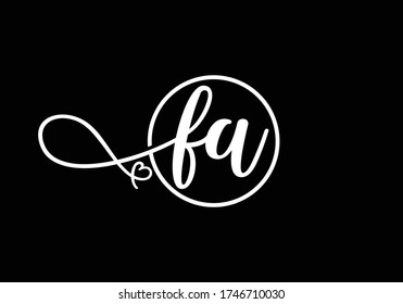 Initial Monogram Letter FA Logo Design Vector Template. FA Letter Logo Design