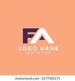 Initial Monogram Letter FA Logo Design Vector Template.