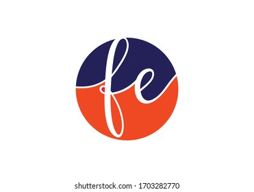 Initial Monogram Letter FE Logo Design Vector Template. FE Letter Logo Design