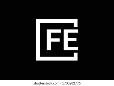 Initial Monogram Letter FE Logo Design Vector Template. FE Letter Logo Design