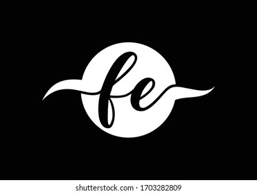 Initial Monogram Letter FE Logo Design Vector Template. FE Letter Logo Design