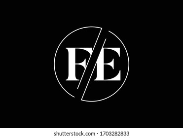 Initial Monogram Letter FE Logo Design Vector Template. FE Letter Logo Design