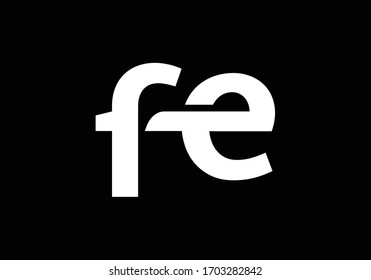 Initial Monogram Letter FE Logo Design Vector Template. FE Letter Logo Design