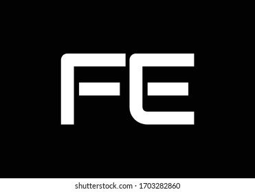 Initial Monogram Letter FE Logo Design Vector Template. FE Letter Logo Design