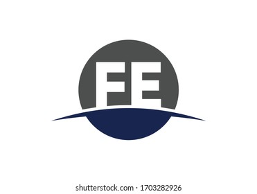 Initial Monogram Letter FE Logo Design Vector Template. FE Letter Logo Design