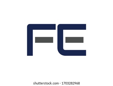 Initial Monogram Letter FE Logo Design Vector Template. FE Letter Logo Design