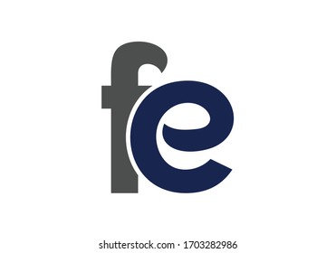 Initial Monogram Letter FE Logo Design Vector Template. FE Letter Logo Design