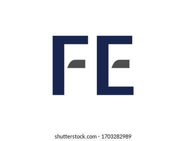 Initial Monogram Letter FE Logo Design Vector Template. FE Letter Logo Design