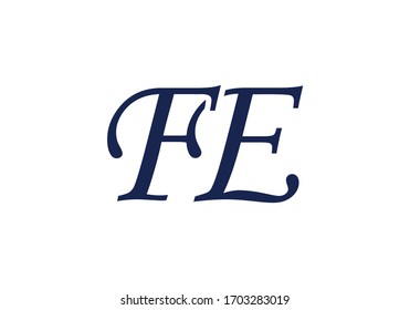 Initial Monogram Letter FE Logo Design Vector Template. FE Letter Logo Design
