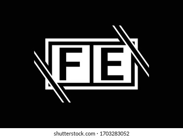 Initial Monogram Letter FE Logo Design Vector Template. FE Letter Logo Design
