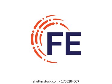 Initial Monogram Letter FE Logo Design Vector Template. FE Letter Logo Design