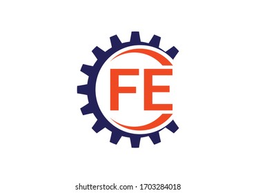 Initial Monogram Letter FE Logo Design Vector Template. FE Letter Logo Design