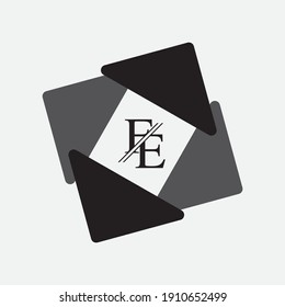 Initial Monogram Letter FE Logo Design Vector Template. FE Letter Logo Design