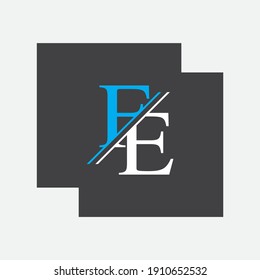 Initial Monogram Letter FE Logo Design Vector Template. FE Letter Logo Design