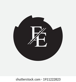 Initial Monogram Letter FE Logo Design Vector Template. FE Letter Logo Design