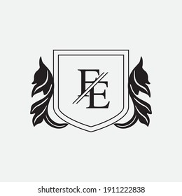 Initial Monogram Letter FE Logo Design Vector Template. FE Letter Logo Design