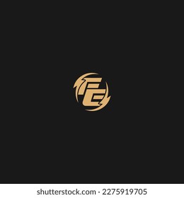 Initial Monogram Letter FE Logo Design Vector Template. FE Letter Logo Design
