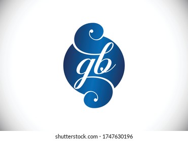 Initial Monogram Letter G B Logo Design Vector Template. GB Letter Logo Design