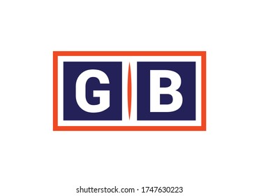 Plantilla de vectores de diseño de logotipo G B de la letra monograma inicial. Diseño de logotipo de carta GB