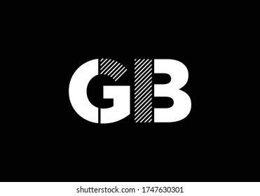 Initial Monogram Letter G B Logo Design Vector Template. GB Letter Logo Design