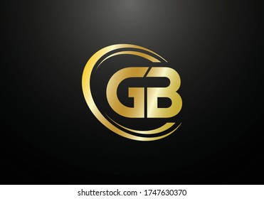 Initial Monogram Letter G B Logo Design Vector Template. GB Letter Logo Design