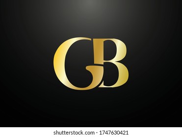 Plantilla de vectores de diseño de logotipo G B de la letra monograma inicial. Diseño de logotipo de carta GB