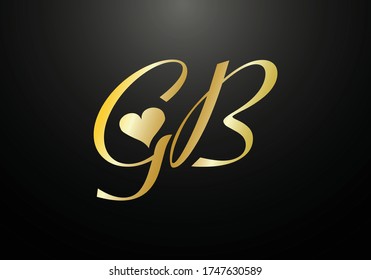 Plantilla de vectores de diseño de logotipo G B de la letra monograma inicial. Diseño de logotipo de carta GB