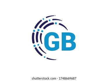 Initial Monogram Letter G B Logo Design Vector Template. GB Letter Logo Design 