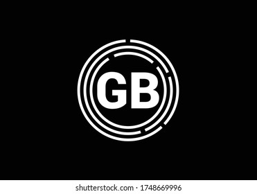 Plantilla de vectores de diseño de logotipo G B de la letra monograma inicial. Diseño de logotipo de carta GB 