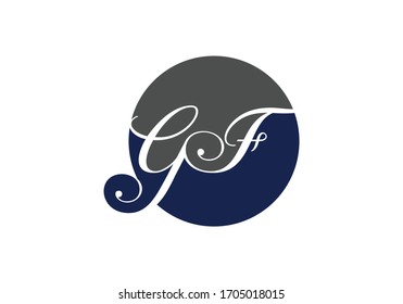 Initial Monogram Letter G F Logo Design Vector Template. G F Letter Logo Design