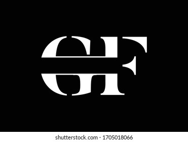 Vorlage für die erste Monogram Letter G F Logo Design-Vektorillustration. G F-Buchstaben-Logo-Design