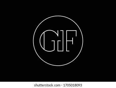 Initial Monogram Letter G F Logo Design Vector Template. G F Letter Logo Design