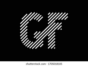 Initial Monogram Letter G F Logo Design Vector Template. G F Letter Logo Design