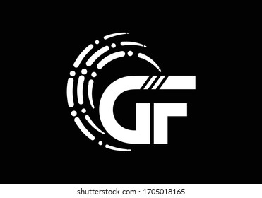 Initial Monogram Letter G F Logo Design Vector Template. G F Letter Logo Design