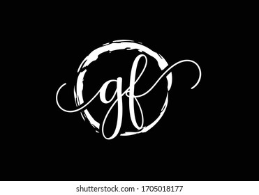 Initial Monogram Letter G F Logo Design Vector Template. G F Letter Logo Design