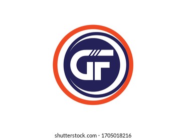 Initial Monogram Letter G F Logo Design Vectorvorlage. G F-Buchstaben-Logo-Design