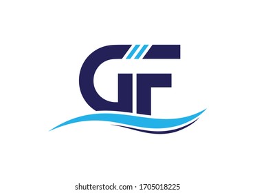 Initial Monogram Letter G F Logo Design Vector Template. G F Letter Logo Design