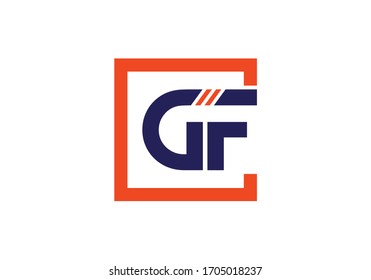 Initial Monogram Letter G F Logo Design Vector Template. G F Letter Logo Design