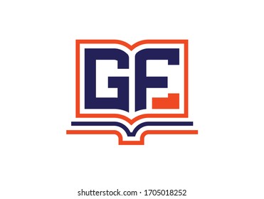 Plantilla de vectores de diseño con logotipo G F de la letra monograma inicial. Diseño de logotipo G F