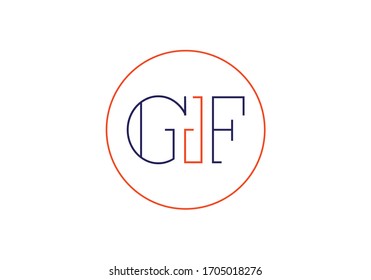 Initial Monogram Letter G F Logo Design Vector Template. G F Letter Logo Design