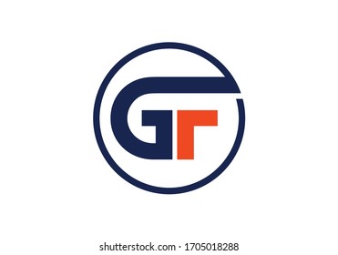 Plantilla de vectores de diseño con logotipo G F de la letra monograma inicial. Diseño de logotipo G F
