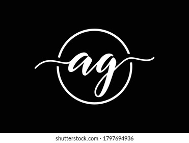 Initial Monogram Letter A G Logo Design Vector Template. Graphic Alphabet Symbol for Corporate Business Identity