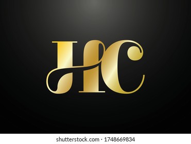 Initial Monogram Letter H C Logo Design Vector Template. HC Letter Logo Design 