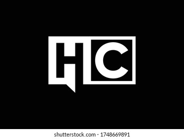 Initial Monogram Letter H C Logo Design Vector Template. HC Letter Logo Design 
