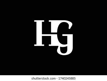 Initial Monogram Letter HG Logo Design Vector Template. HG Letter Logo Design